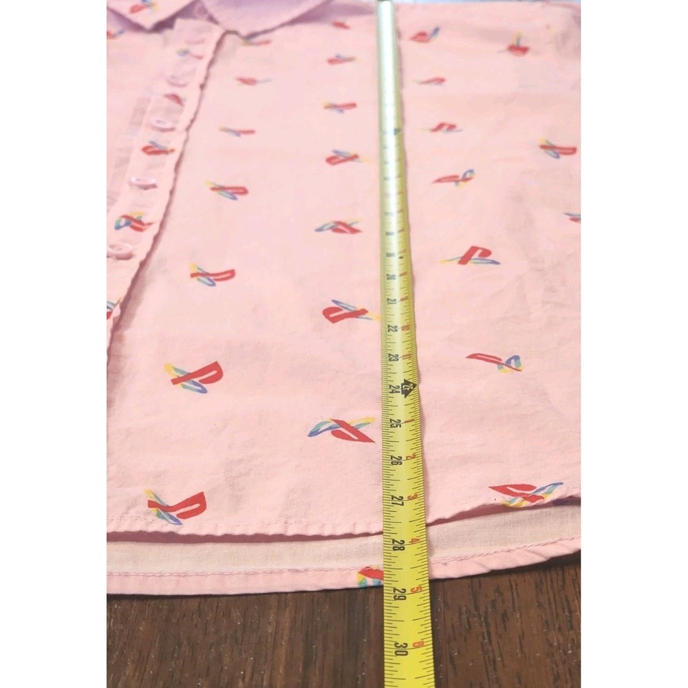Sony PlayStation Men's Shirt Size L Pink Button Up Short Sleeve All Over Print - Picture 4 of 6